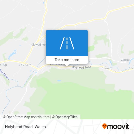 Holyhead Road map