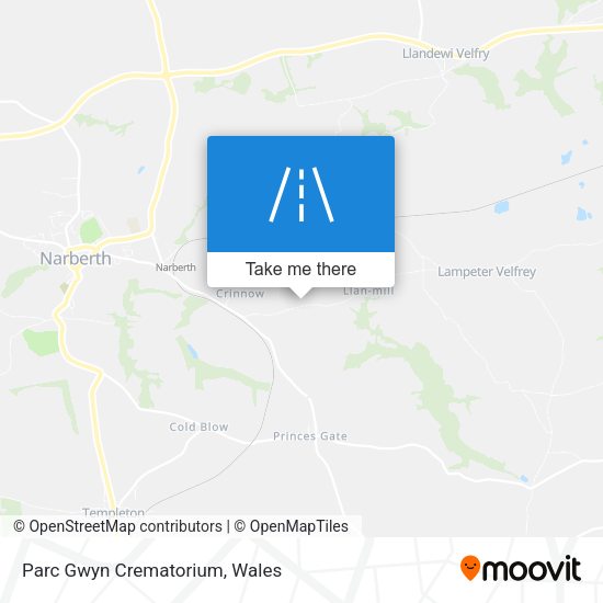 Parc Gwyn Crematorium map