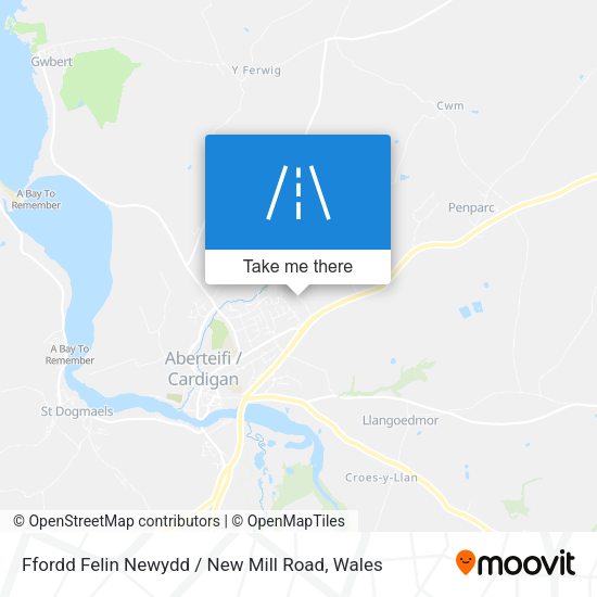 Ffordd Felin Newydd / New Mill Road map