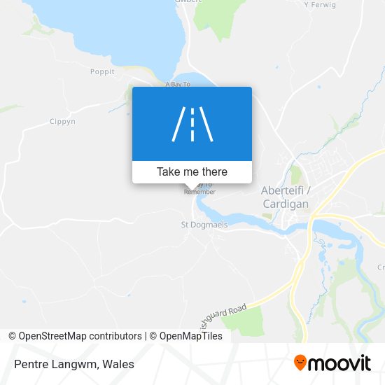 Pentre Langwm map