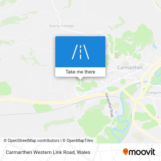 Carmarthen Western Link Road map