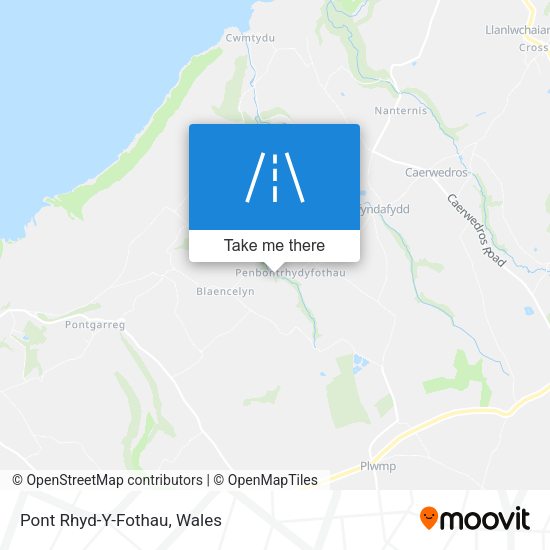 Pont Rhyd-Y-Fothau map