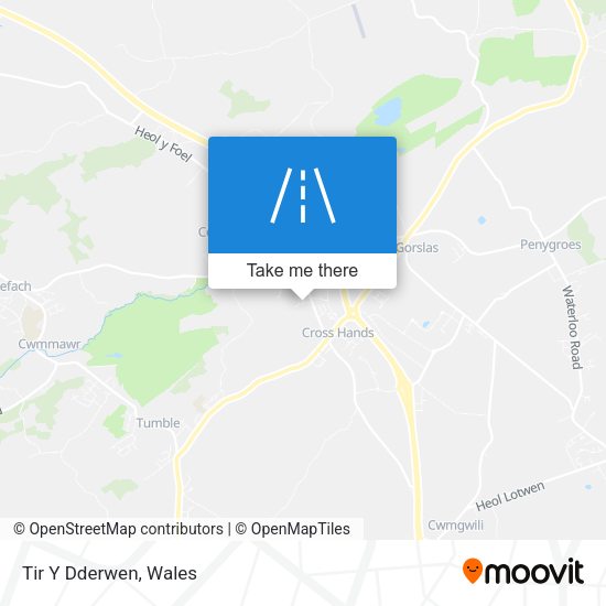 Tir Y Dderwen map
