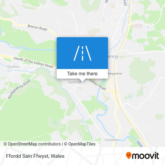 Ffordd Sain Ffwyst map