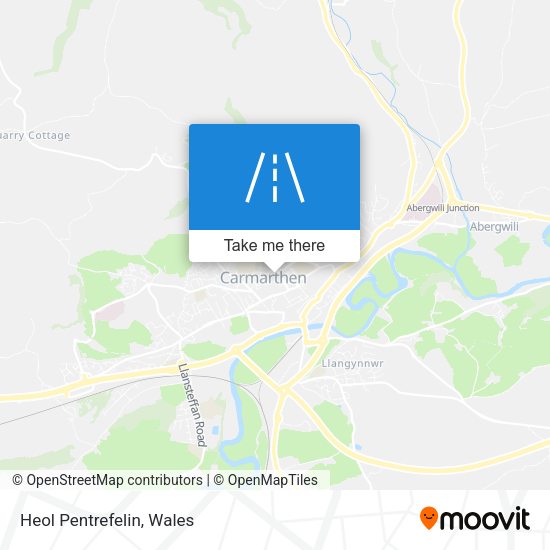 Heol Pentrefelin map