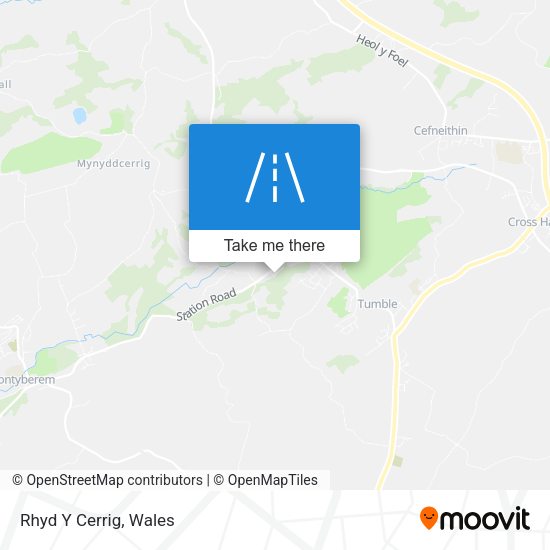 Rhyd Y Cerrig map