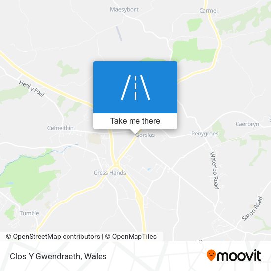 Clos Y Gwendraeth map
