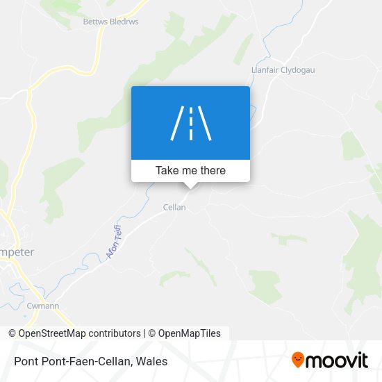 Pont Pont-Faen-Cellan map
