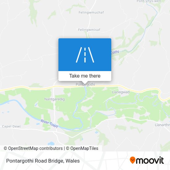 Pontargothi Road Bridge map