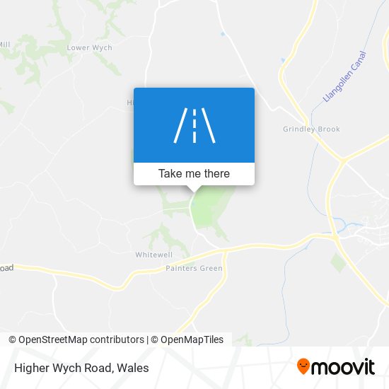Higher Wych Road map