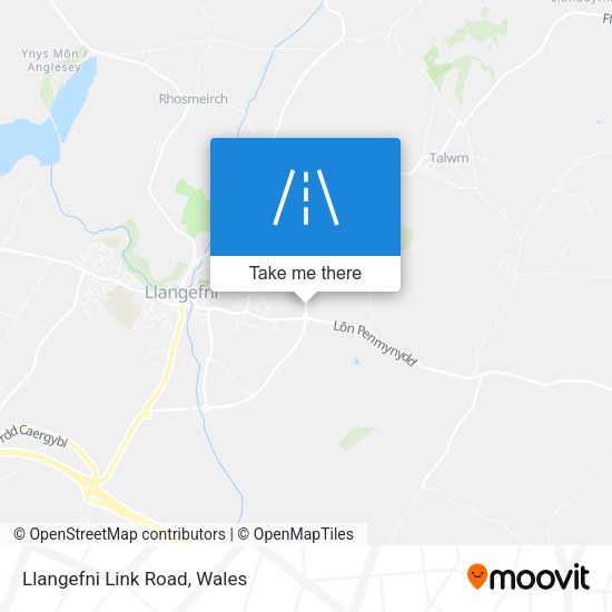 Llangefni Link Road map