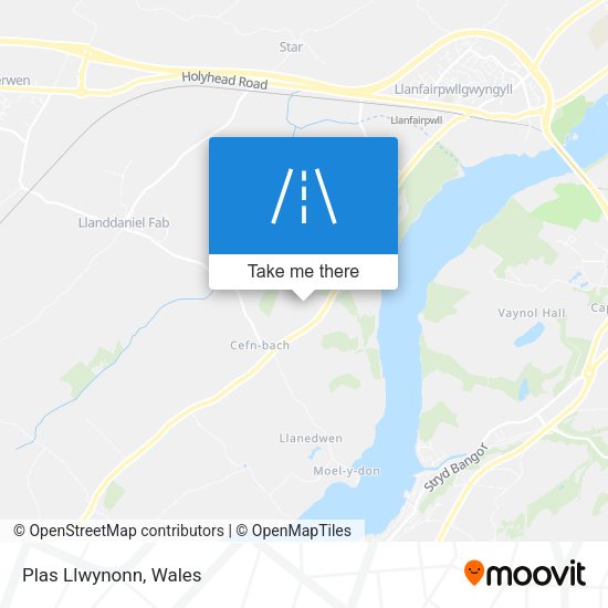 Plas Llwynonn map