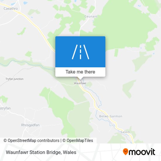 Waunfawr Station Bridge map