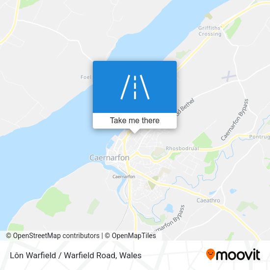Lôn Warfield  /  Warfield Road map