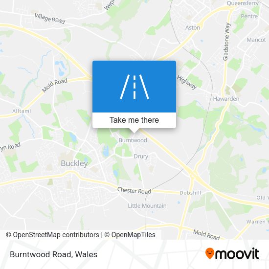 Burntwood Road map