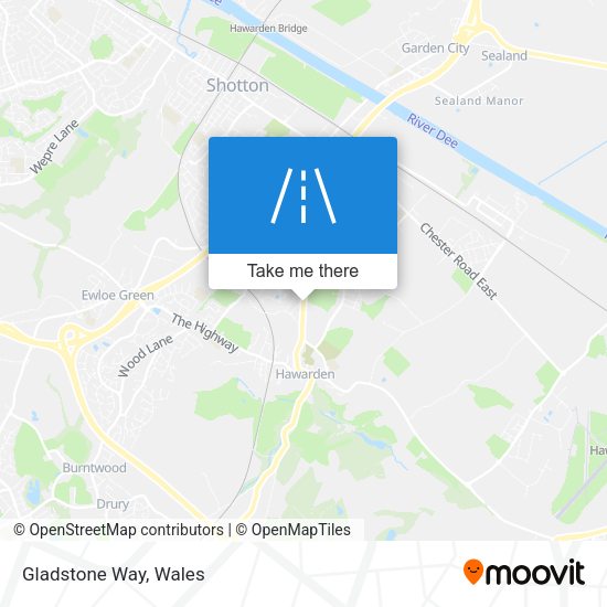 Gladstone Way map