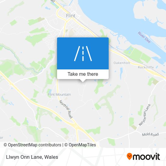 Llwyn Onn Lane map