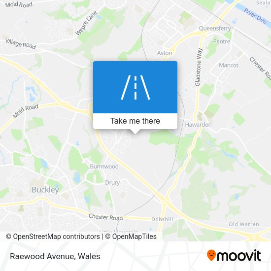 Raewood Avenue map