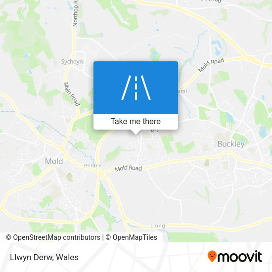 Llwyn Derw map