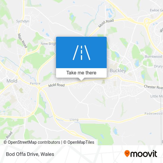 Bod Offa Drive map