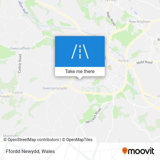 Ffordd Newydd map