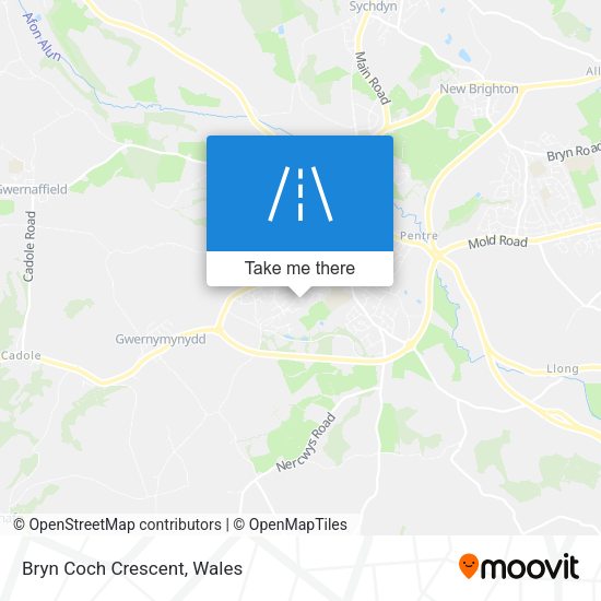 Bryn Coch Crescent map