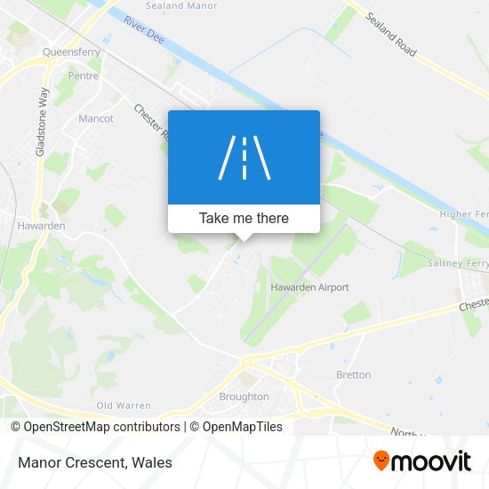 Manor Crescent map