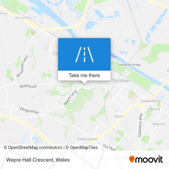 Wepre Hall Crescent map
