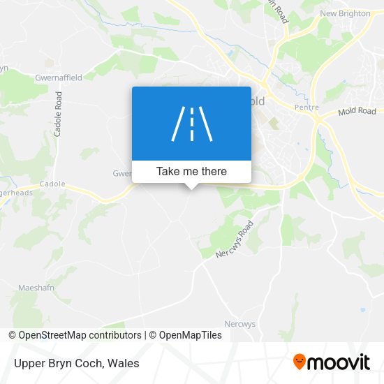 Upper Bryn Coch map