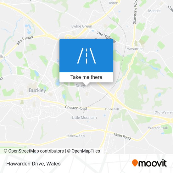 Hawarden Drive map
