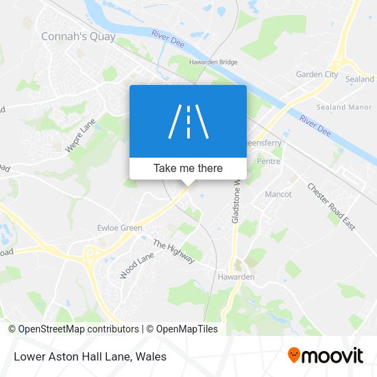 Lower Aston Hall Lane map