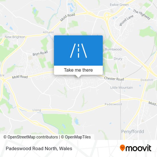 Padeswood Road North map