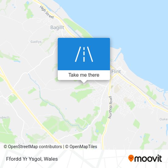 Ffordd Yr Ysgol map