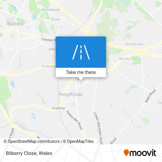Bilberry Close map