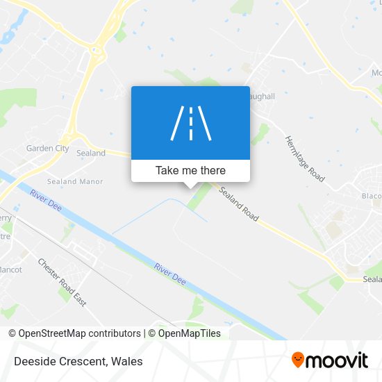 Deeside Crescent map