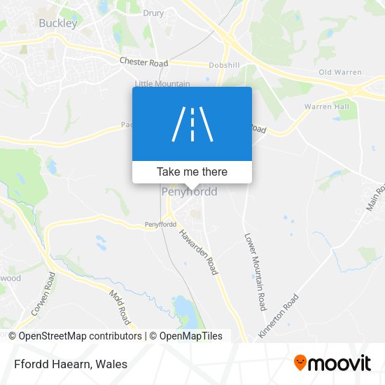 Ffordd Haearn map