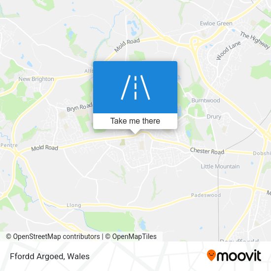 Ffordd Argoed map