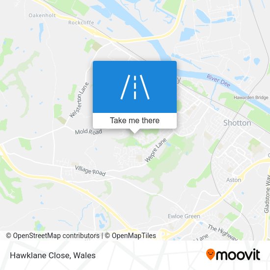 Hawklane Close map
