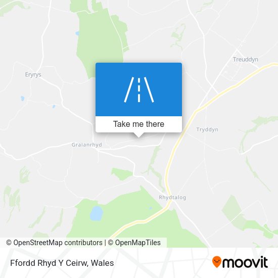 Ffordd Rhyd Y Ceirw map