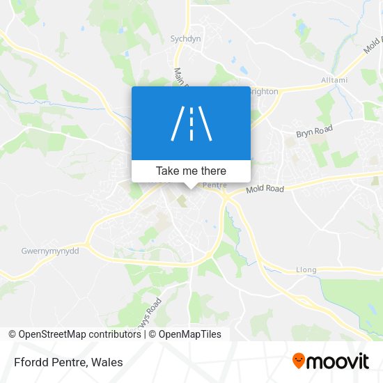 Ffordd Pentre map