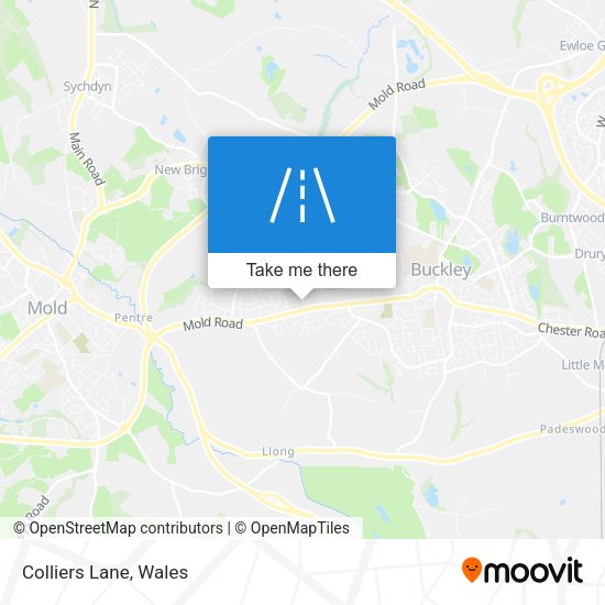 Colliers Lane map
