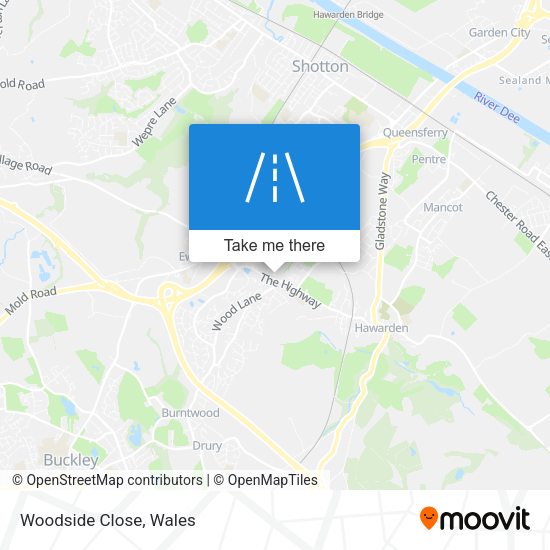 Woodside Close map