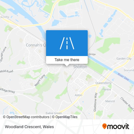 Woodland Crescent map