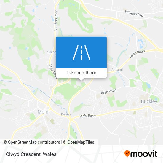 Clwyd Crescent map