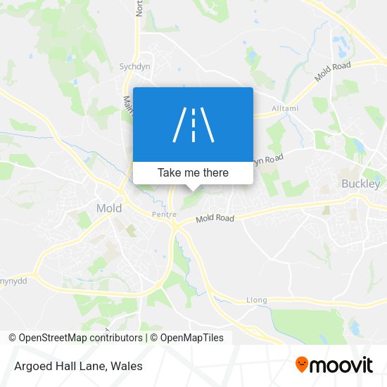 Argoed Hall Lane map