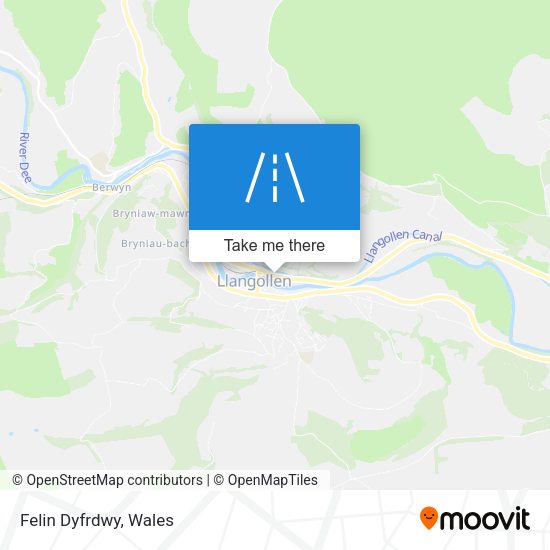 Felin Dyfrdwy map