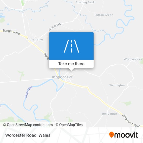 Worcester Road map