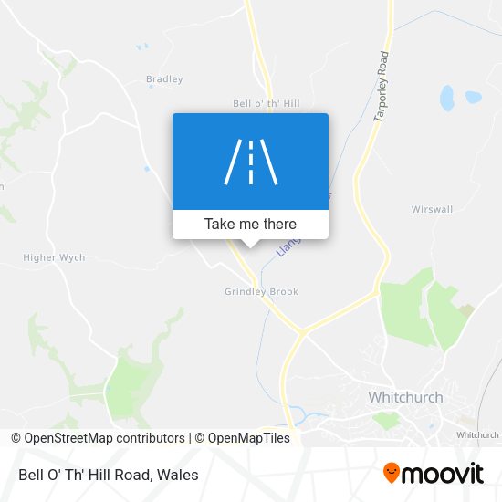 Bell O' Th' Hill Road map