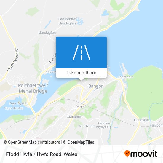 Ffodd Hwfa / Hwfa Road map