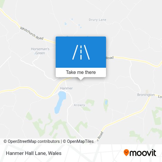 Hanmer Hall Lane map